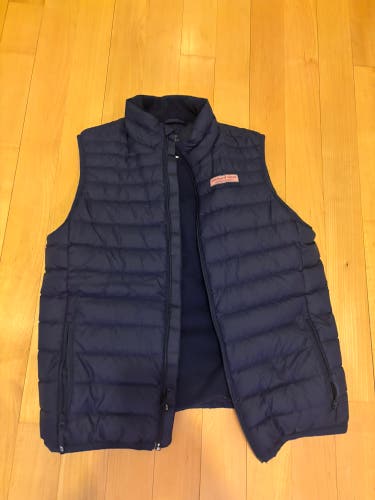 Navy Vineyard Vines Vest boys (fleece interior)