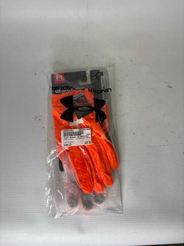 Used Under Armour Ua Spotlight Orange Lg Football Gloves 11850-s000012092