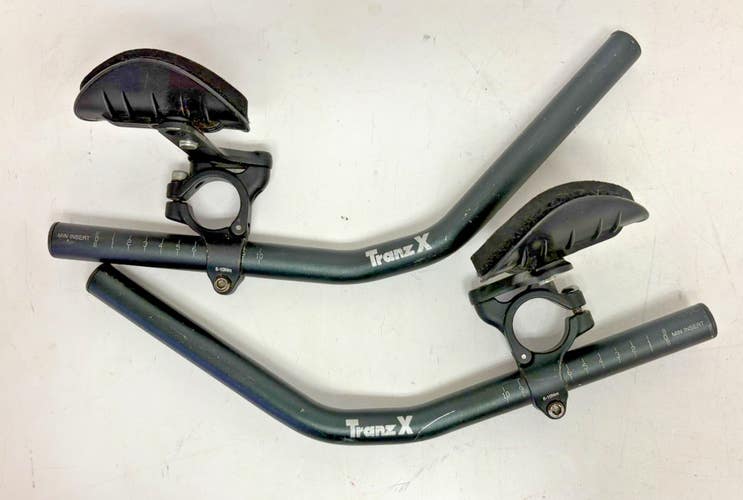 Tranz X Black Aluminum Clip-On Aerobar Handlebar 31.8mm Clamp Diameter GREAT