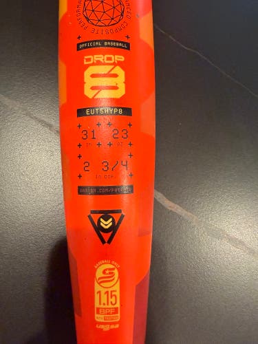 2025 Easton Hype Fire Composite USSSA Certified Bat (-8) 23 oz 31" (Used)