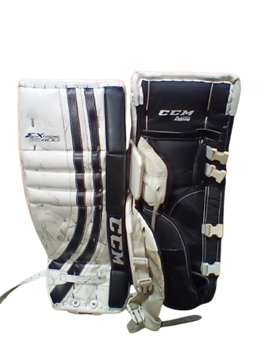 Used Ccm Extremeflex400 Goalie Leg Pads Junior White 27" 11472-s000131793