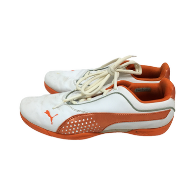 Used Puma White Orange Junior 5 Golf Shoes 11692-s000123471