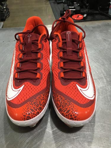 Used Nike Alpha Huarache Elite 4 Low Metal Senior 13 Baseball And Softball Cleats 11605-s000185074