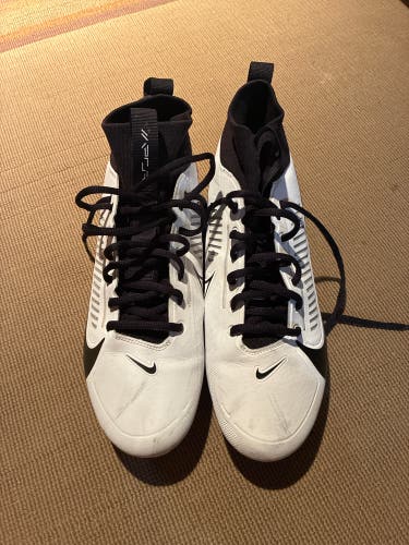 White Men's Size M 11.0 (W 12.0) Adult Nike Vapor Edge 360 Cleats (Used)