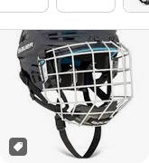 New Bauer Bauer Reakt 55 Helmet Cage Combo Black Md 11698-bar1063649blkmd