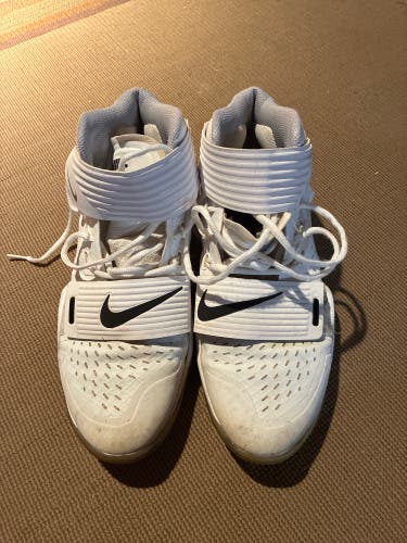 White Men's Size M 11.0 (W 12.0) Adult Nike Force Savage Molded Cleats Cleats (Used)