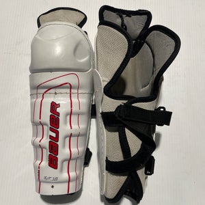 Used Bauer B Youth Shin Guards White 10" 11769-s000024833
