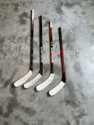 *4 PACK* Youth Bauer Right Handed Hockey Stick Flex range from 10-40 (Used)