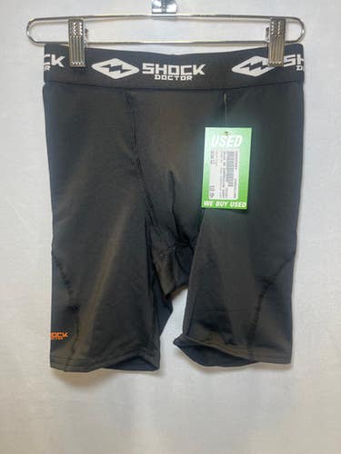 Used Shock Dr Compression Short Junior Hockey Bottom Black Lg 11490-s000254684