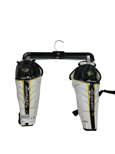 Used Bauer Supreme Youth Shin Guards White 9" 11613-s000146354