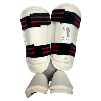 Used Martial Arts Shin Pads White Junior 11730-s000061768