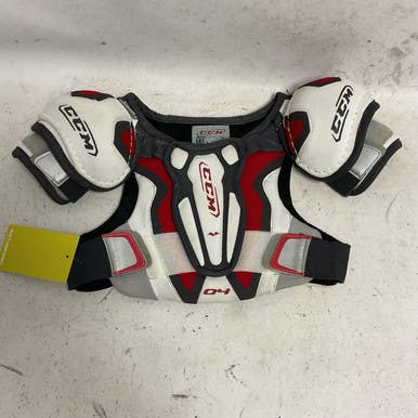 Used Ccm V04 Youth Shoulder Pads White Black Red Lg 11855-s000174391