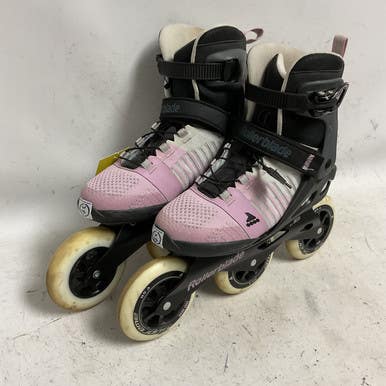 Used Rollerblade Macroblade 110 Senior Rec Fitness Skates Black Senior 10 11855-s000174655