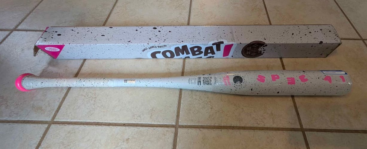 2026 Combat Spec H1 Hybrid BBCOR cream Certified Bat (-3) 30 oz 33" (Used)