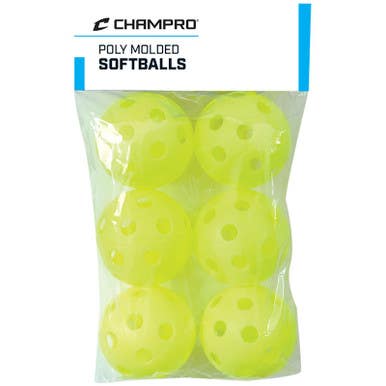 New Champro Poly 6 Pack Softball Yellow 11692-chpcsb-51c