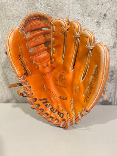 Vintage Mizuno Crest MT-2500FB Baseball Glove Multi-Hinge EZ Pocket Full Leather RH Throw