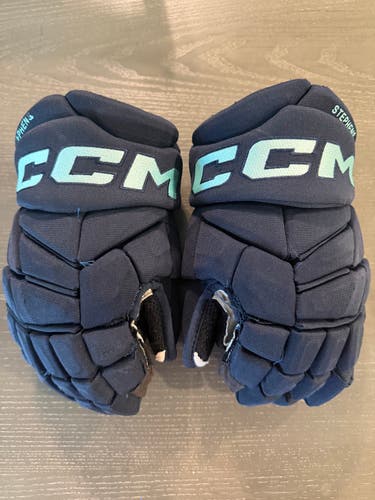 CCM JetSpeed FT8 Pro Stock Hockey Gloves 14” Navy Blue KRAKEN 2146