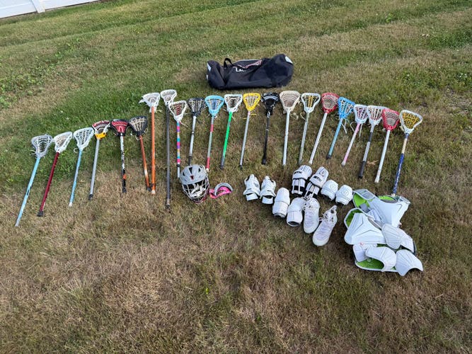 20+ sticks and more! First come first serve! Huge lacrosse gear bundle act fast! Awesome deal!