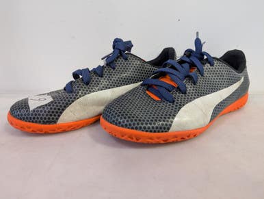Used Puma Soccer Indoor Shoes Charcoal And Orange Senior 6 11727-s000186131