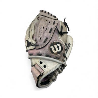 Used Wilson A0440 Rh Throw Fastpitch Gloves Grey 10" 11735-s000341320