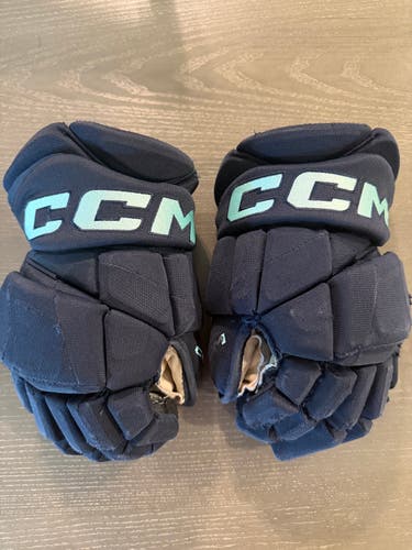 CCM JetSpeed FT1 Pro Stock Hockey Gloves 14” Navy Blue KRAKEN 2157