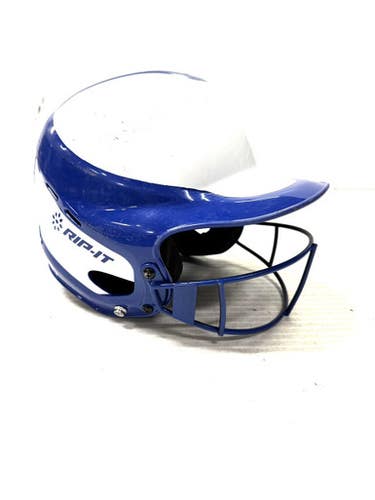 Used Rip-it 6 1 2 - 7 3 8 Inch Batting Helmet W Mask Royal Blue One Size 11860-s000285546