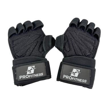 Used PRO FITNESS WEIGHT LIFTING GLOVES Exercise Gloves Black LG 11506-S000299316