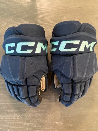 CCM JetSpeed FT1 Pro Stock Hockey Gloves 14” Navy Blue KRAKEN 2179