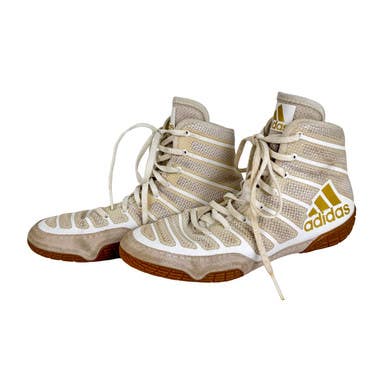 Used Adidas JAKE VARNER Wrestling Shoes White Senior 7.5 11506-S000304327