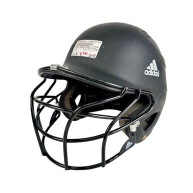 Used Adidas TRIPLE STRIPE Batting Helmet w/Mask Black MD 11506-S000276838