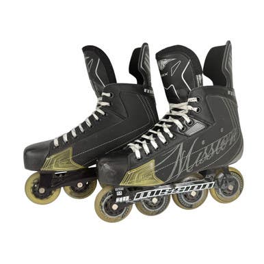 Used Mission BSX Roller Hockey Skates Black Senior 9 11506-S000297882