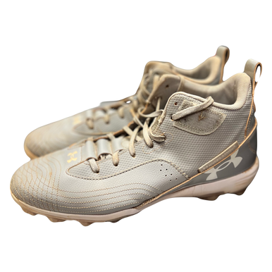Used Under Armour 4213098429 Baseball Cleats Grey And White Senior 12 11730-s000062812