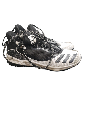 Used Adidas Lax Cleats Mens Black And White Senior 9 11849-s000018533