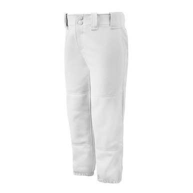 New Mizuno Girls Belted Pant Wh Md 11851-miz350462md
