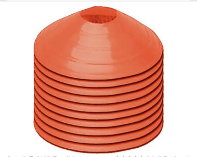 New Orange Training Flat Cone 10 Piece 11834-chporgtrainingflco