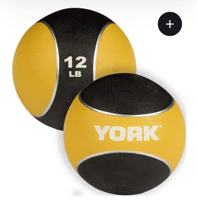 New Medicine Ball 12lb Yellow 11834-yrk65112