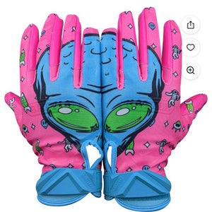 New Fb Glove Pnk W Bl Alien Yl 11834-bat4gly04005l