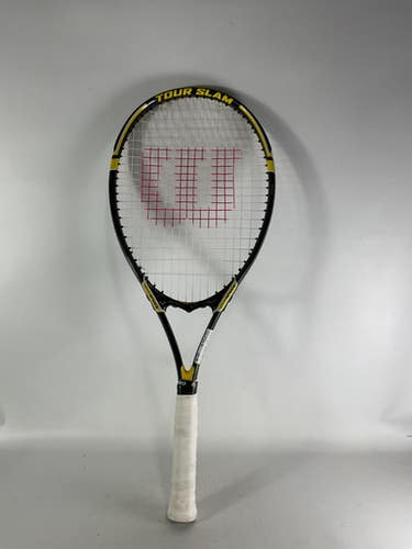 Used Wilson Stop Shock Tour Slam Adult Tennis Racquet Black 4 3 8" 11834-s000030872