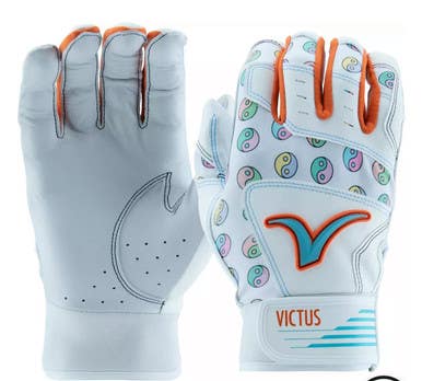 New M.o.g Youth White Orange Batting Gloves 11834-vtsvbgmogy-wor