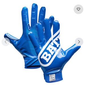 New Football Gloves Blue Youth Medium 11834-bat9321ym