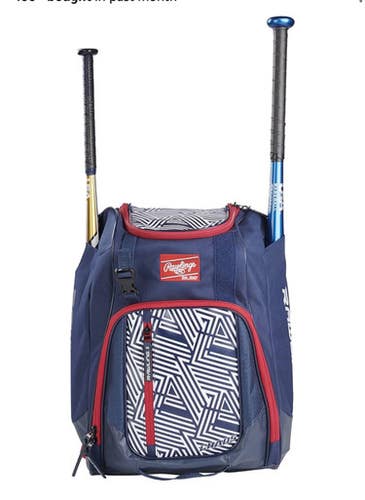 New Rawlings Chaos R W B Bat Bag 11834-rawamachaos-rwb