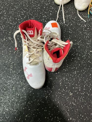 Used Under Armour Adult Fb Cleats White Senior 6 10743-s000455969