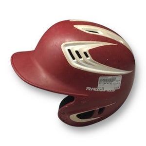 Used Rawlings Rev Sr Batting Helmet No Mask Red One Size 11375-s000349342