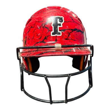 Used Firecracker Batting Helmet W Mask Red Md 11375-s000357367