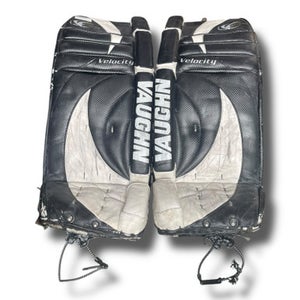 Used Vaughn Velocity 7000 Goalie Leg Pads Senior Black 35" 11375-c000358137