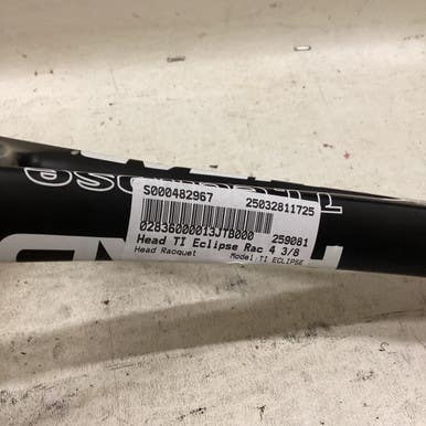 Used Head Racquet Ti Eclipse Adult Tennis Racquet Black 4 3 8" 11725-s000482967