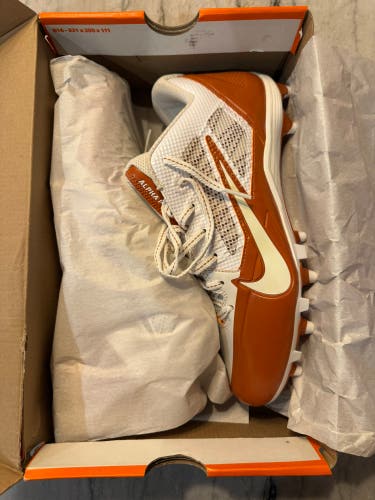 University of texas Men's Size M 10.0 (W 11.0) Nike ALPHA pro td Mid Top Molded Cleats (New)
