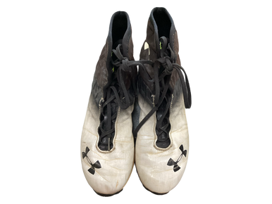 Used Under Armour Compfit Adult Fb Cleats Black And White Senior 7.5 11613-s000157492
