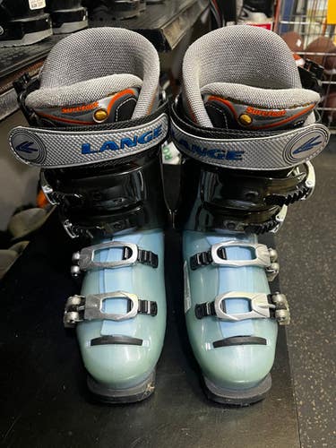 Used Lange Surefoot Exclusive 90 Womens Dh Ski Boot Turquoise 225 Mp - J04.5 - W5.5 11605-s000196884