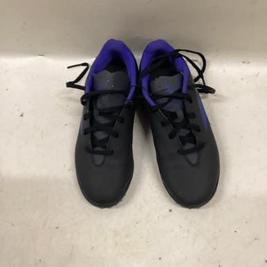 Used Adidas Soccer Turf Shoes Black And Royal Blue Junior 04.5 11725-s000484544